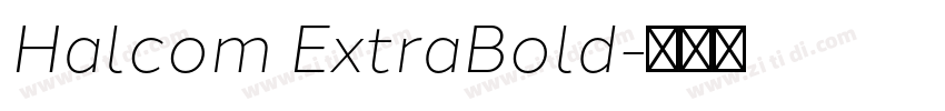 Halcom ExtraBold字体转换
